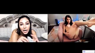 Evelyn Claire és Gianna Dior fiatal lesbi web kamerás önnönélvezése