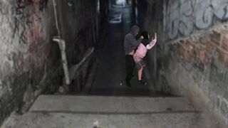 Afró Amerikai kéjnő keményen megkúrelva a favela domb urával a funk tánc után
